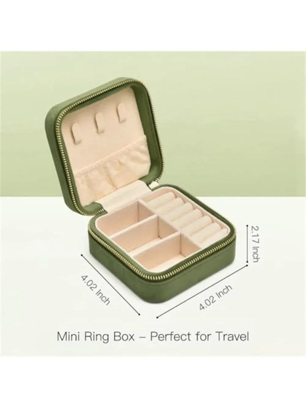 Velvet Travel Jewelry Box Ring Earring Necklace Organizer Storage Case